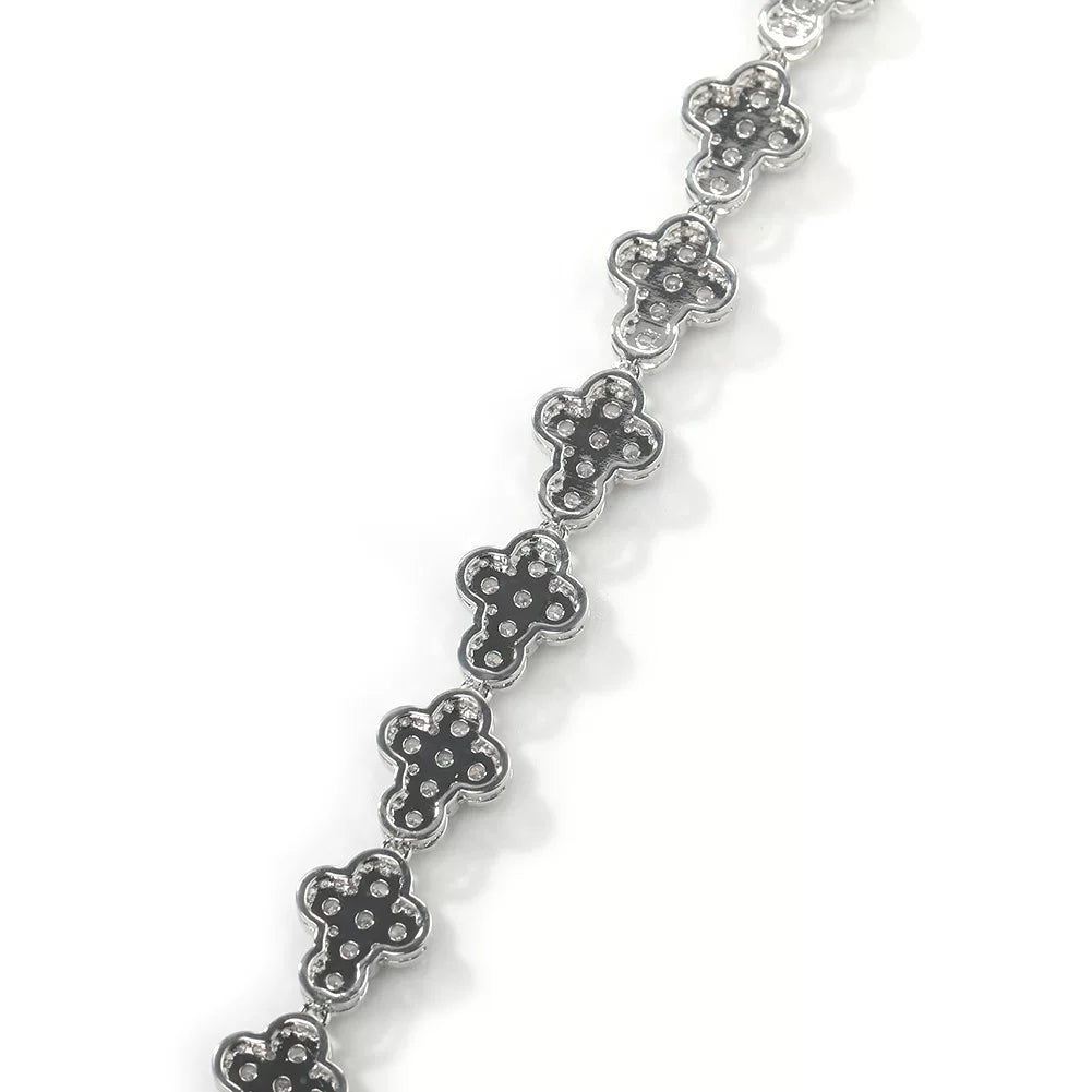Clover Bloom Iced Flower Bracelet