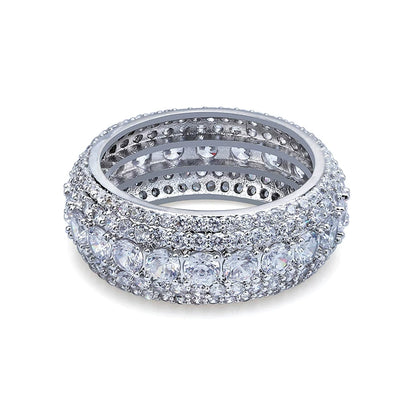 Pave CZ Eternity Band Ring