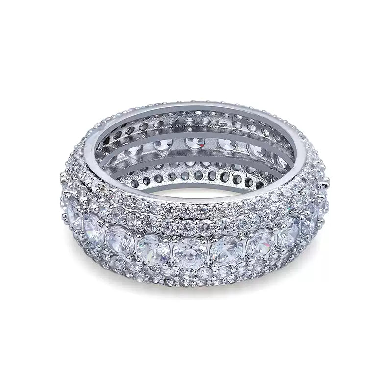 Pave CZ Eternity Band Ring