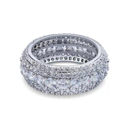 Pave CZ Eternity Band Ring