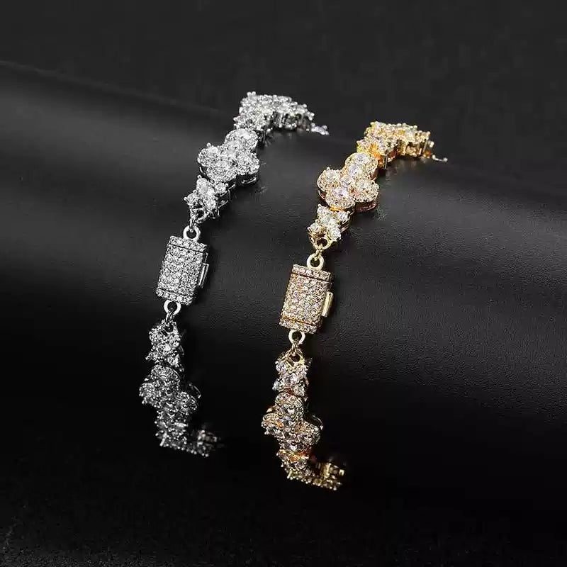 Four-Leaf Clover CZ Bracelet