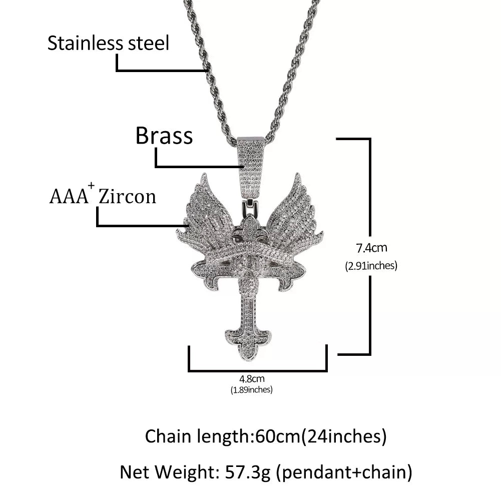 The Seraph Cross Pendant Necklace