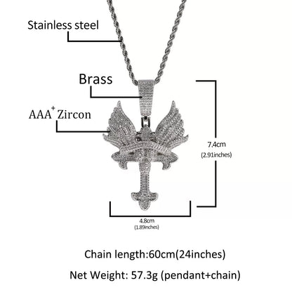 The Seraph Cross Pendant Necklace