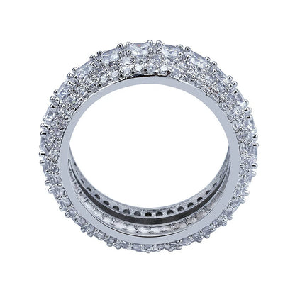 Pave CZ Eternity Band Ring