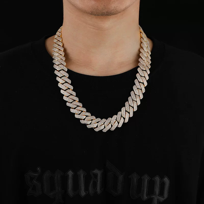 Titan 25mm Iced Cuban Link Necklace