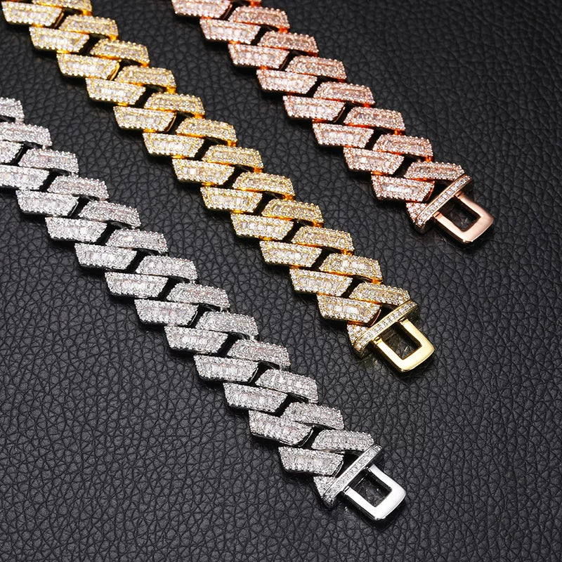 Luxe 20mm Baguette Cuban Bracelet