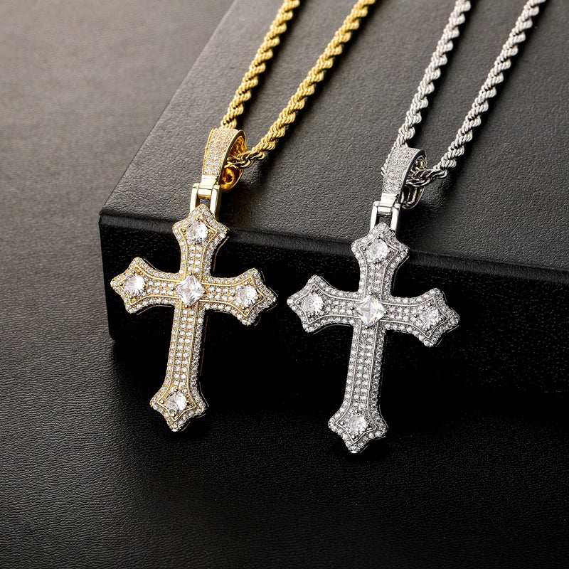 The Baroque Cross Pendant Necklace