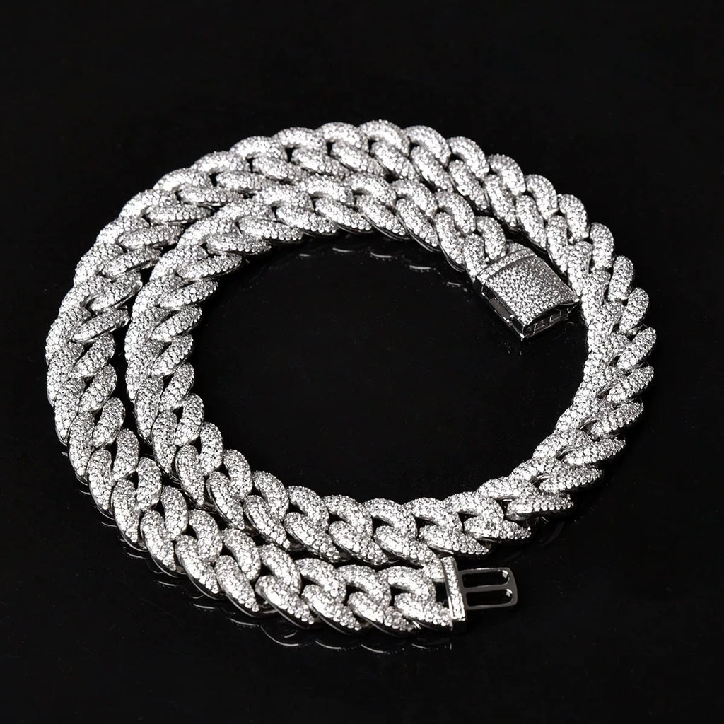 20mm Iced Out Miami Cuban Link Chain Necklace