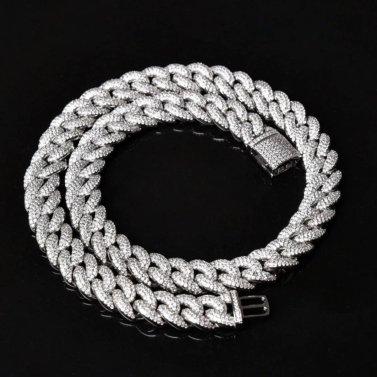 20mm Iced Out Miami Cuban Link Chain Necklace