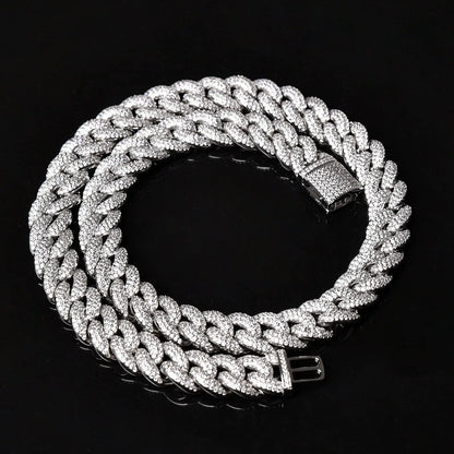 20mm Iced Out Miami Cuban Link Chain Necklace