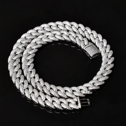 20mm Iced Out Miami Cuban Link Chain Necklace