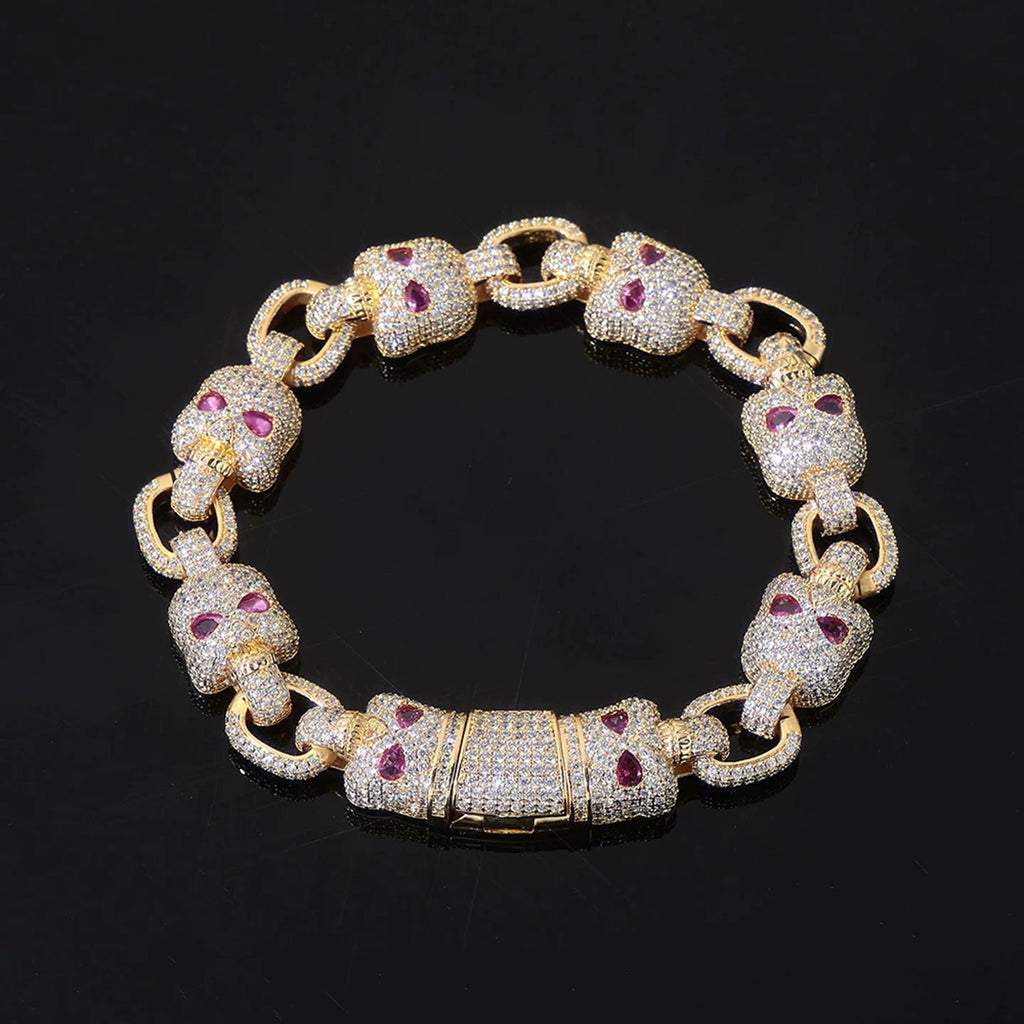 Memento Skull Iced Belcher Bracelet