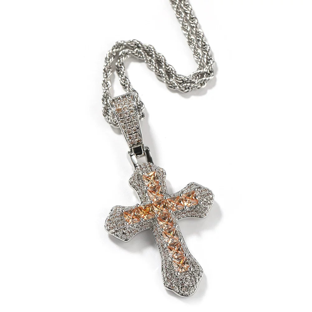 The Spectrum Cross Pendant Necklace