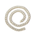 Baguette Halo Tennis Necklace