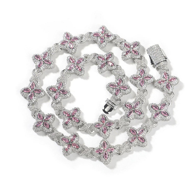 Bloom Marquise Flower Chain Necklace