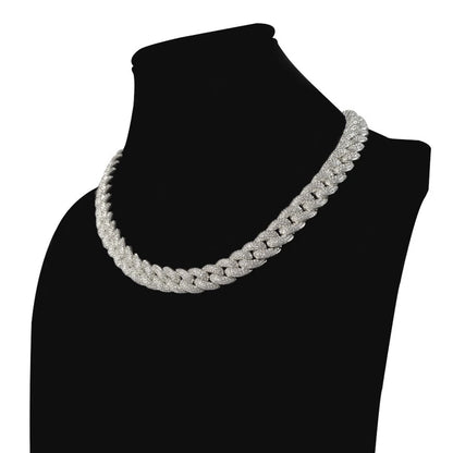 20mm Iced Out Miami Cuban Link Chain Necklace