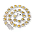 The Halo Cluster Tennis Chain Necklace