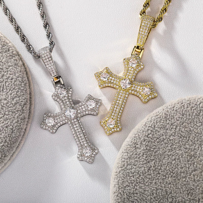 The Baroque Cross Pendant Necklace