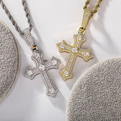 The Baroque Cross Pendant Necklace