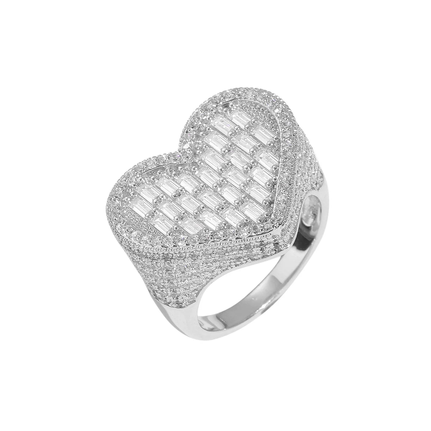 The Baguette Heart Ring