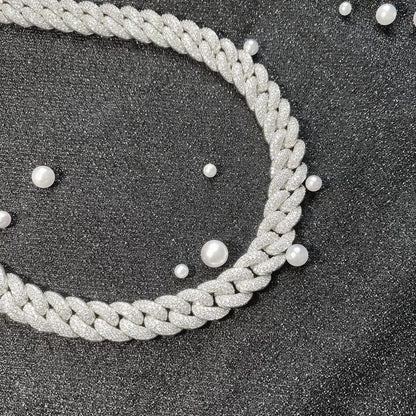 20mm Iced Out Miami Cuban Link Chain Necklace