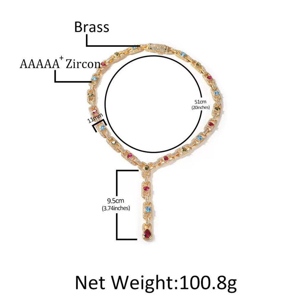 Riviera Gemstone Y-Chain Set