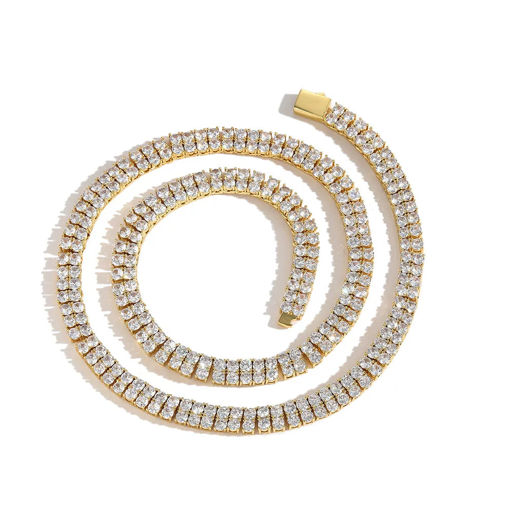 The Double Row Tennis Chain Necklace