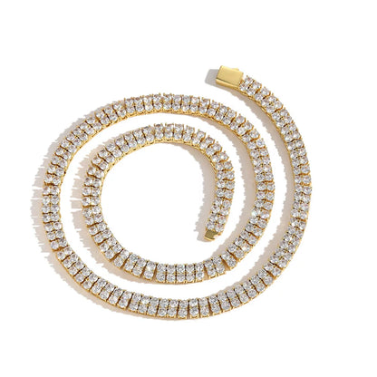 The Double Row Tennis Chain Necklace