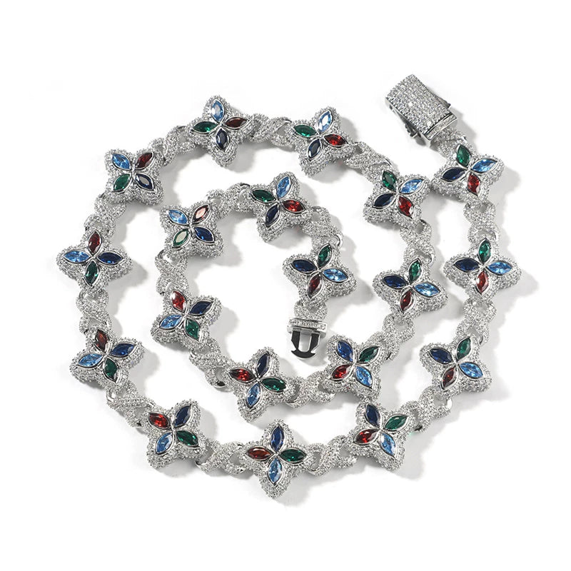 Bloom Marquise Flower Chain Necklace