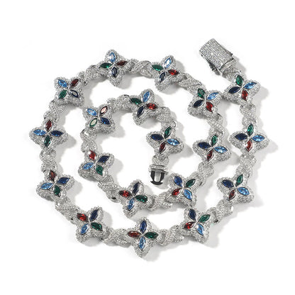Bloom Marquise Flower Chain Necklace