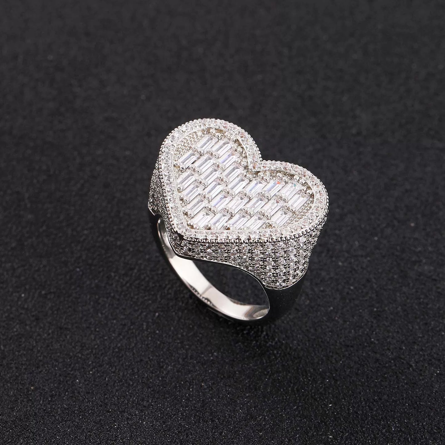 The Baguette Heart Ring