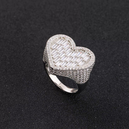 The Baguette Heart Ring