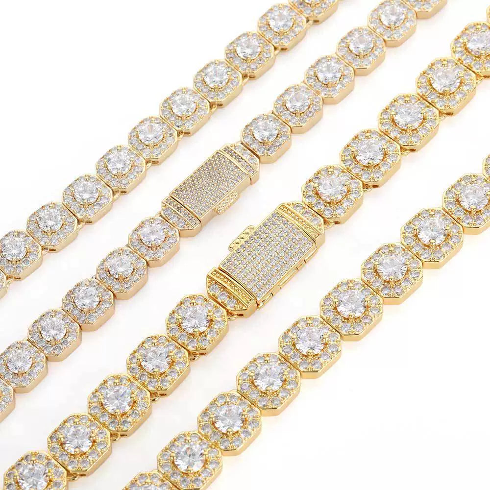 Pinnacle Halo Iced Tennis Chain