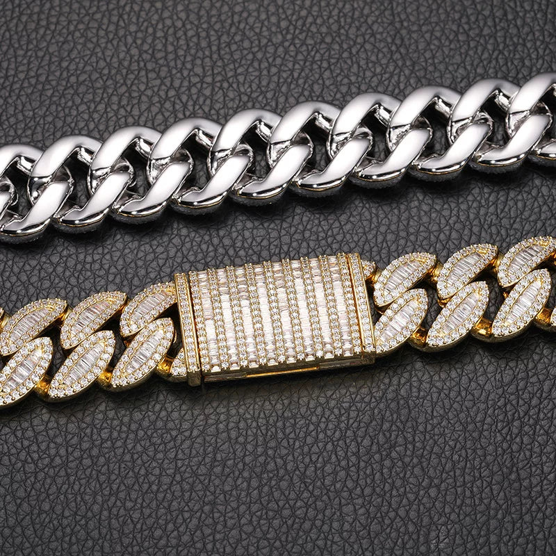 Marquise 20mm Baguette Cuban Link Necklace