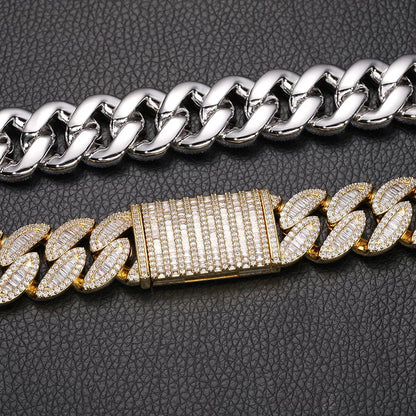Marquise 20mm Baguette Cuban Link Necklace