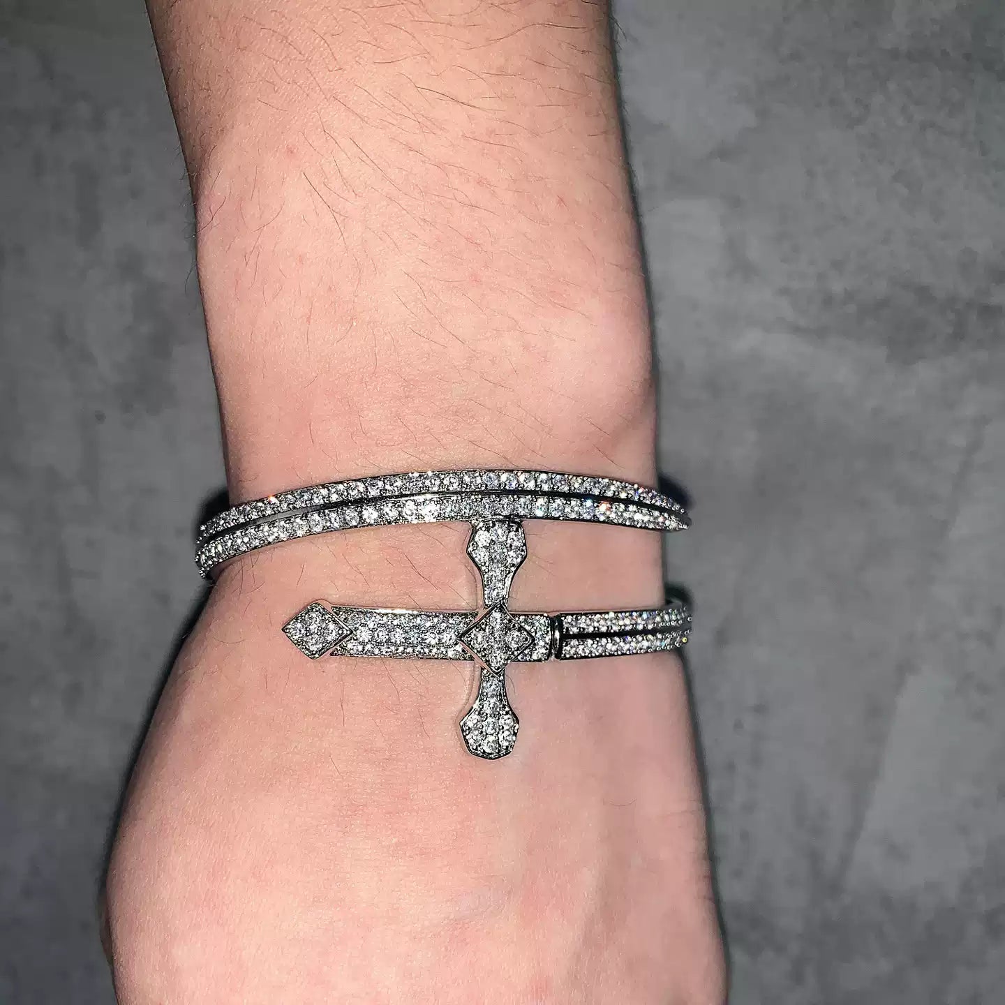 Cross Nail Bangle