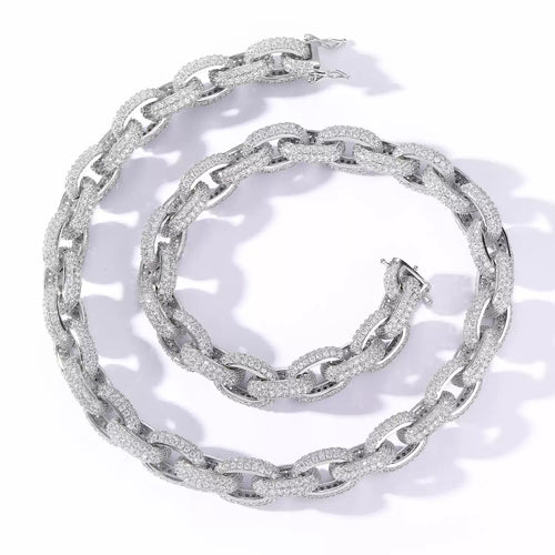 Avalanche Iced Rolo Link Necklace