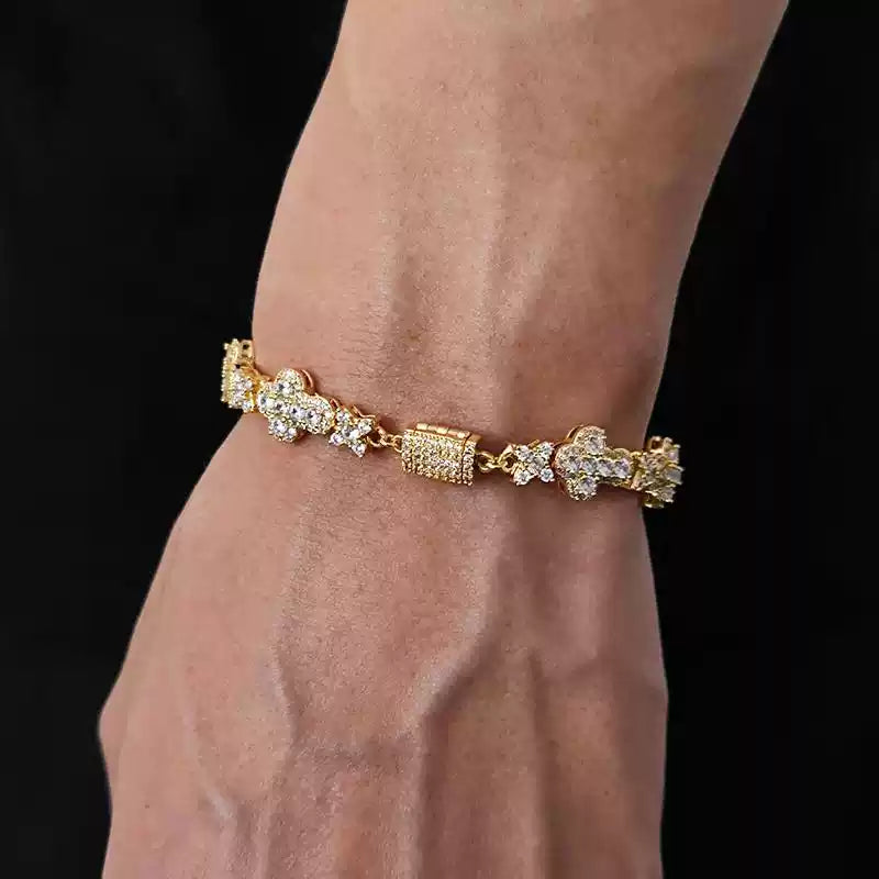 Four-Leaf Clover CZ Bracelet