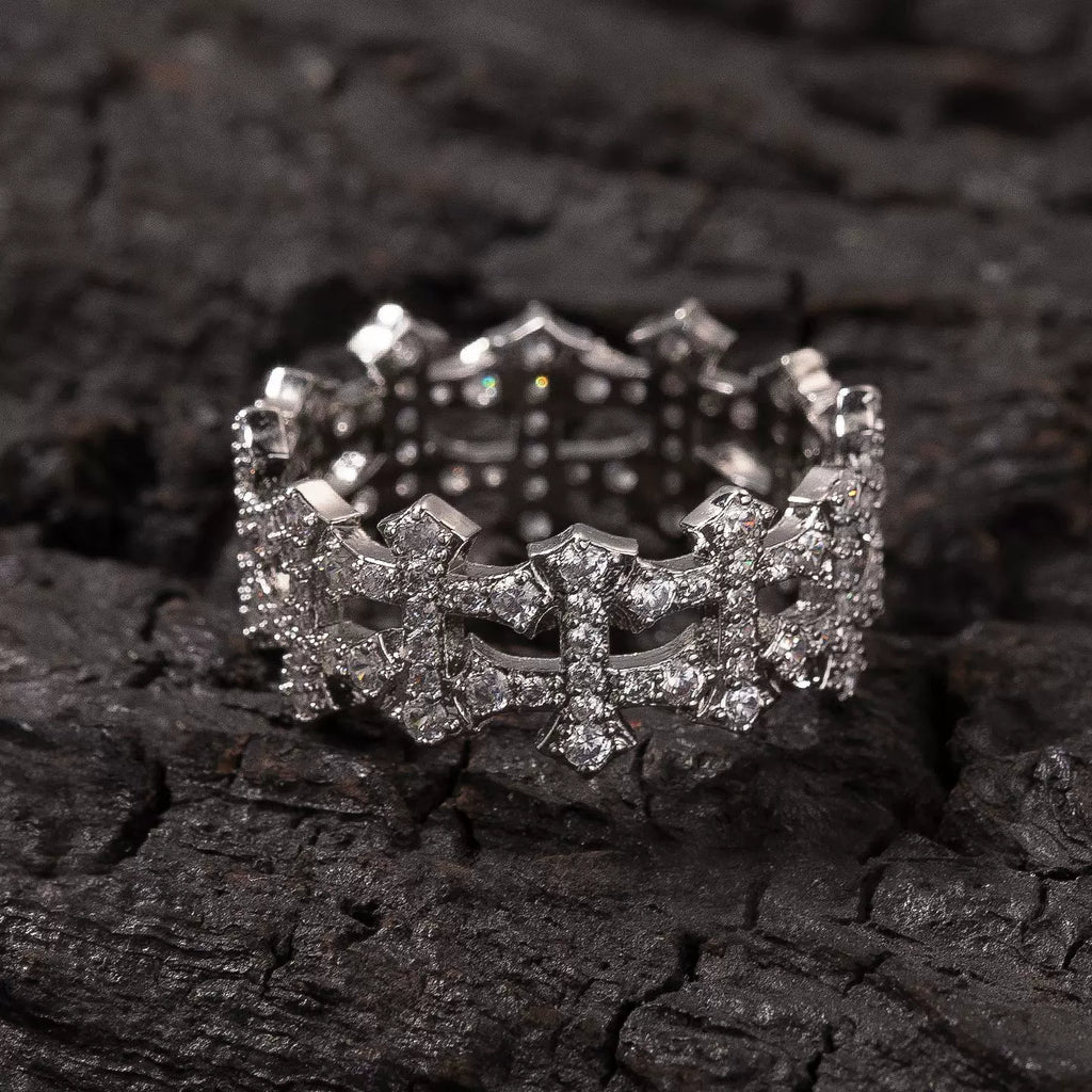 Sanctum Cross Iced Eternity Ring