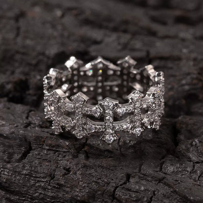 Sanctum Cross Iced Eternity Ring