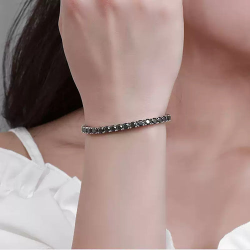 Black Moissanite Tennis Bracelet