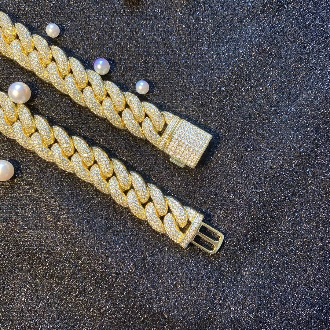 20mm Iced Out Miami Cuban Link Chain Necklace