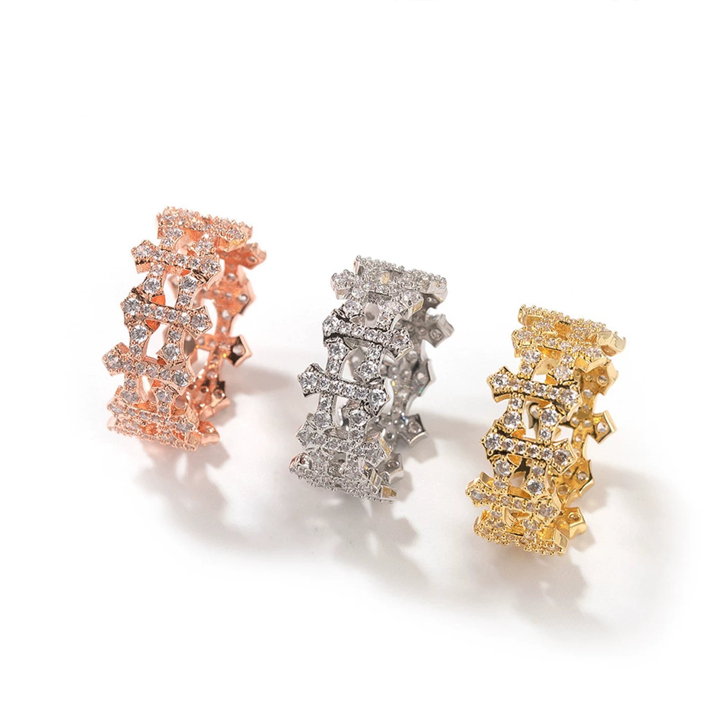 Sanctum Cross Iced Eternity Ring