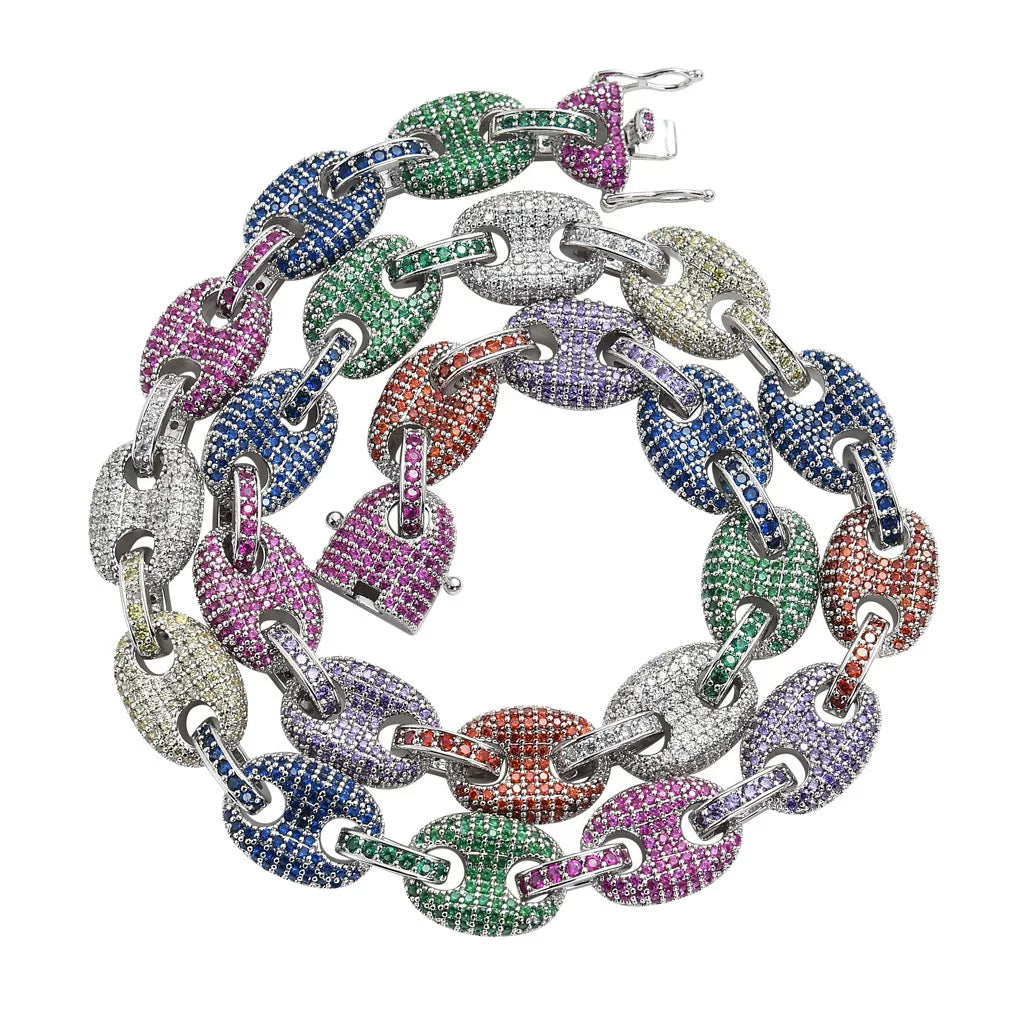 Carnival Iced Mariner Link Necklace