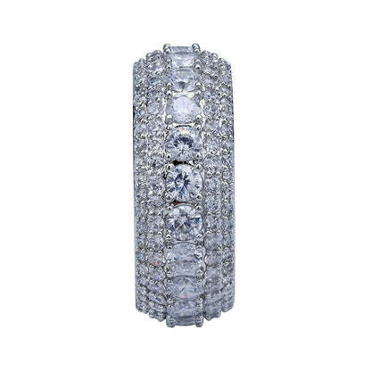 Pave CZ Eternity Band Ring