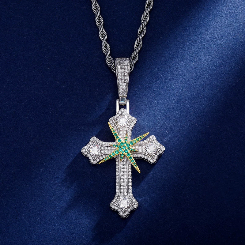 Stellar Cross Pendant Necklace
