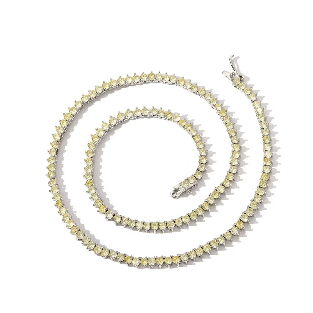 Prism Round CZ Tennis Necklace