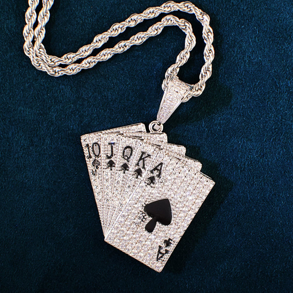 Royal Flush Pendant Necklace