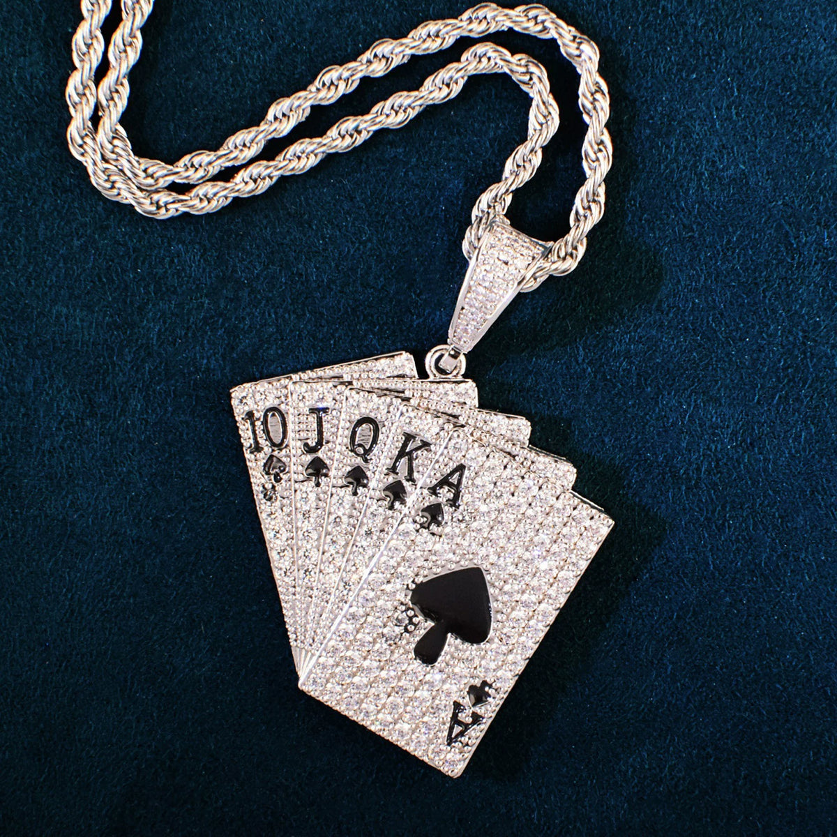 Royal Flush Pendant Necklace