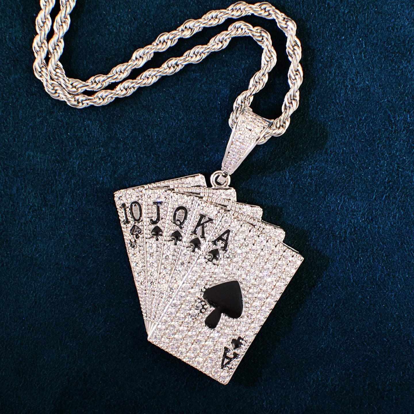 Royal Flush Pendant Necklace